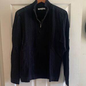 Kenneth Cole New York Men's Navy Zip-Up Sweater